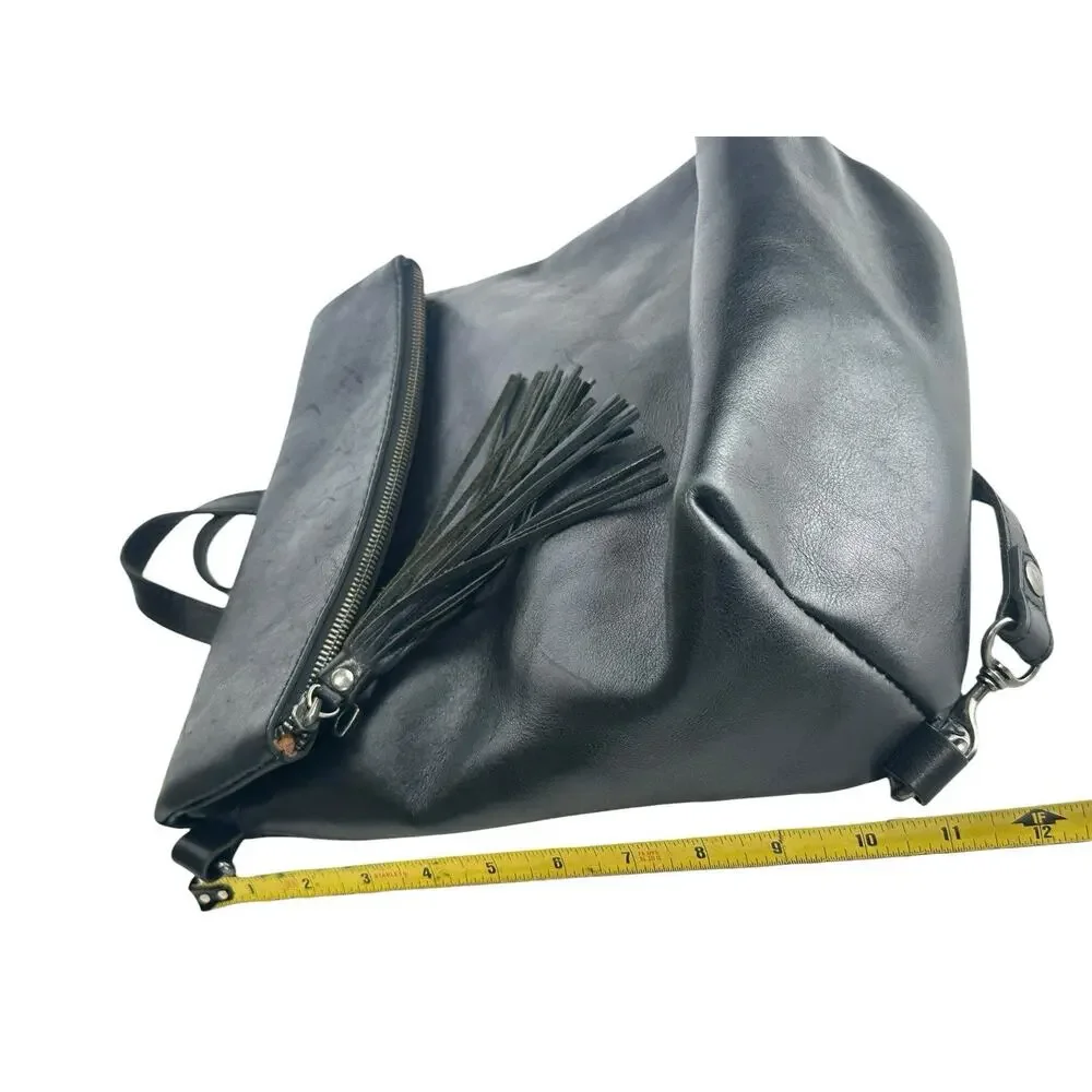 Patricia Nash Luzille Heritage Black Leather Backpack Purse
